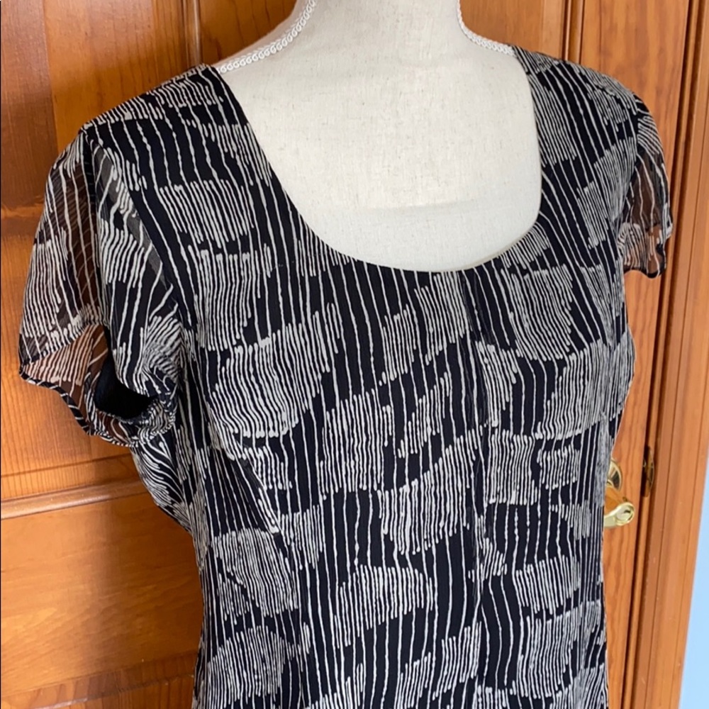 Jones New York Collection Black Silk Maxi